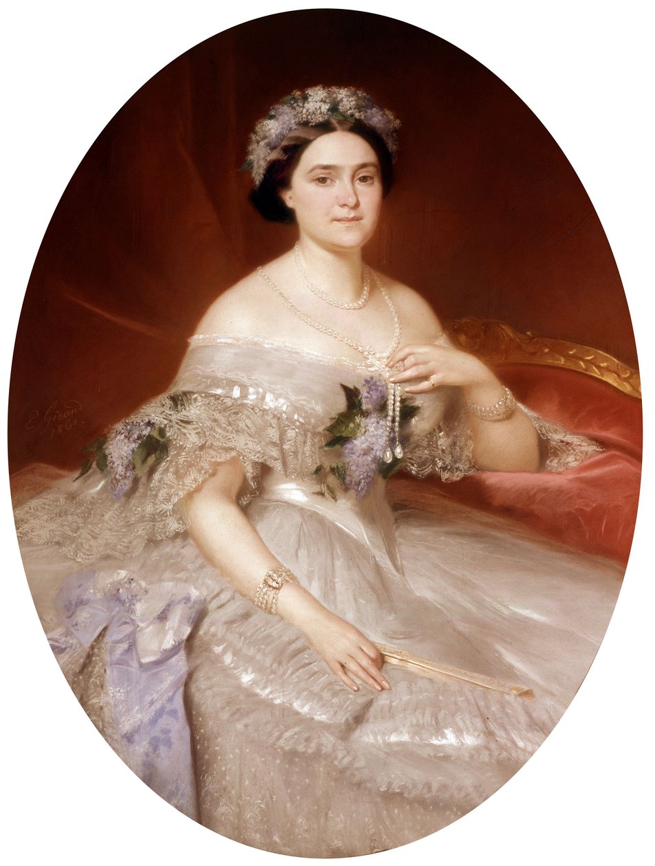 Portret Matyldy Bonaparte autorstwa Eugene Giraud