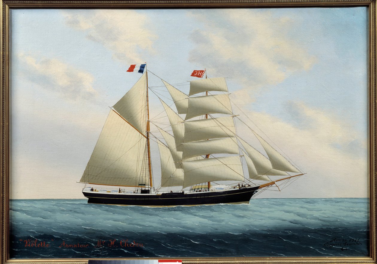 Bryg Violet. Obraz Eugene Margueritte-Grandin dit Eugene Grandin (1833-1916) autorstwa Eugene Grandin