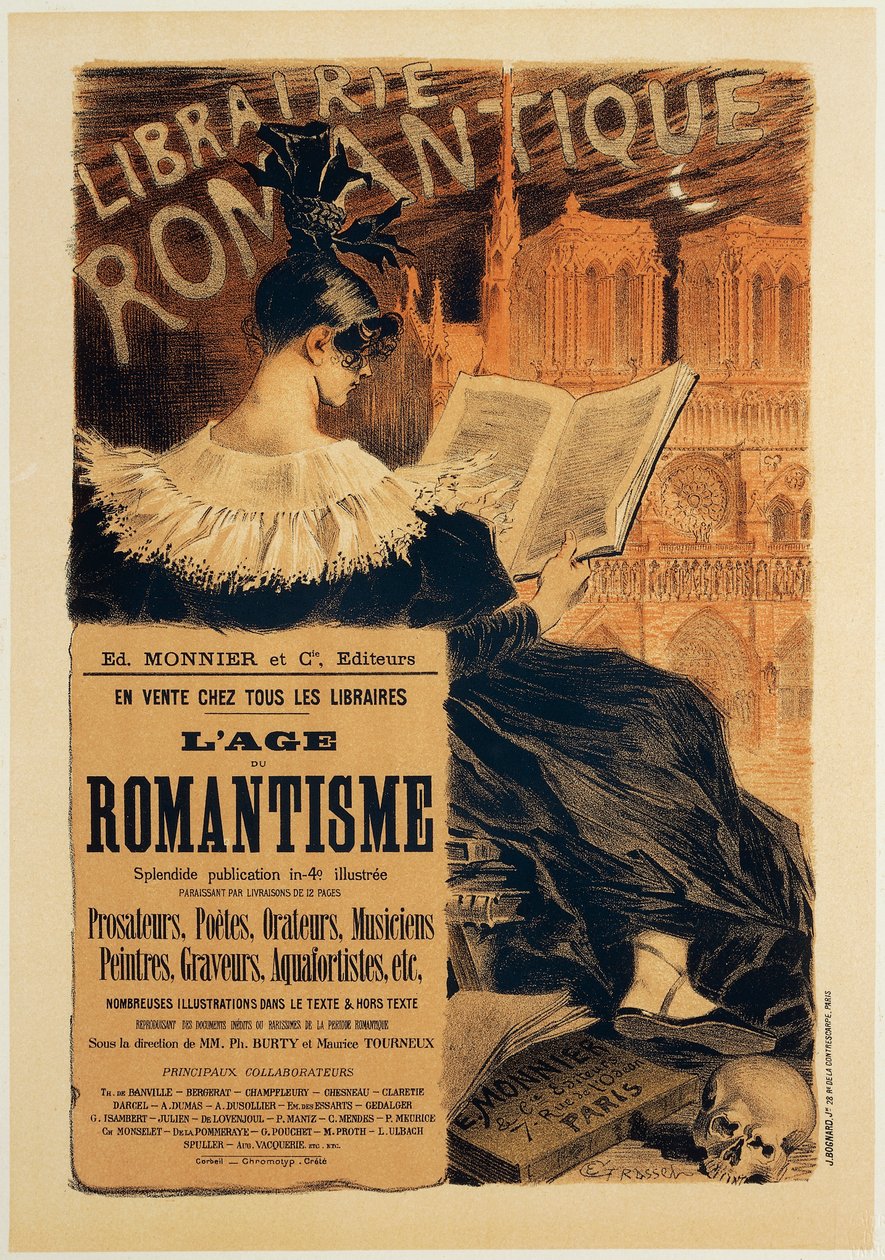 Romantyczny księgarz, plakat: Eugene Samuel Grasset autorstwa Eugene Grasset