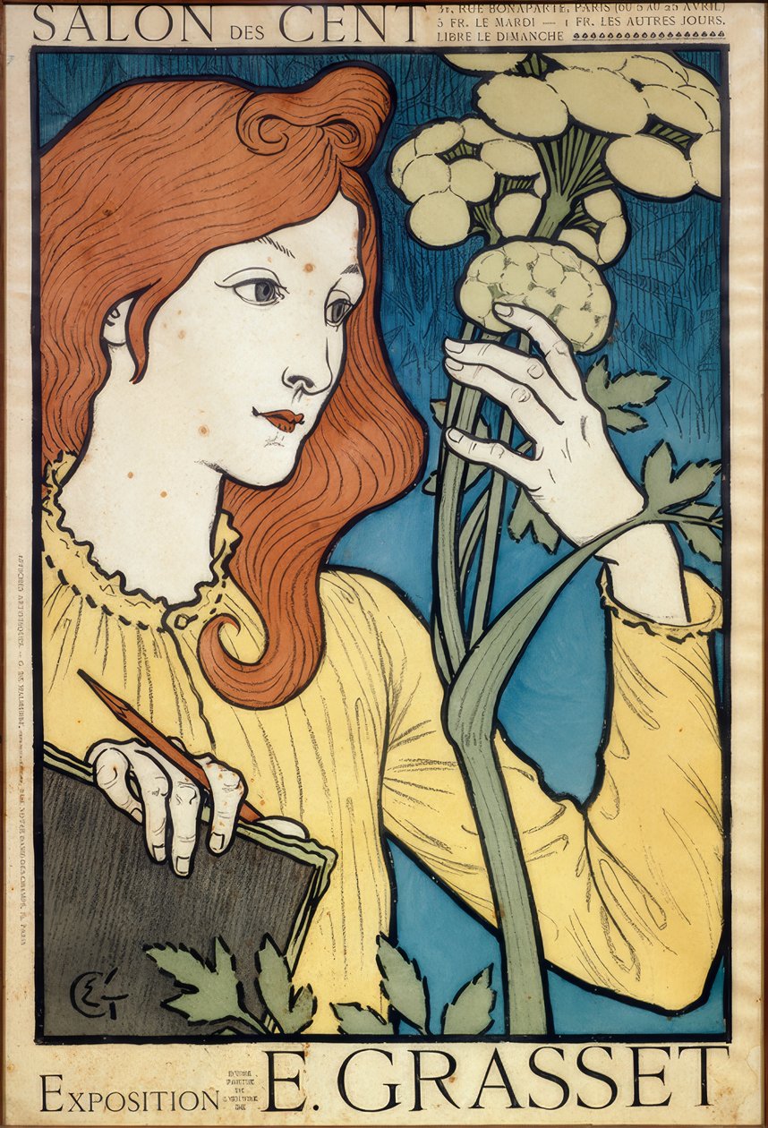 Salon des Cent, wystawa E. Grasset autorstwa Eugene Grasset
