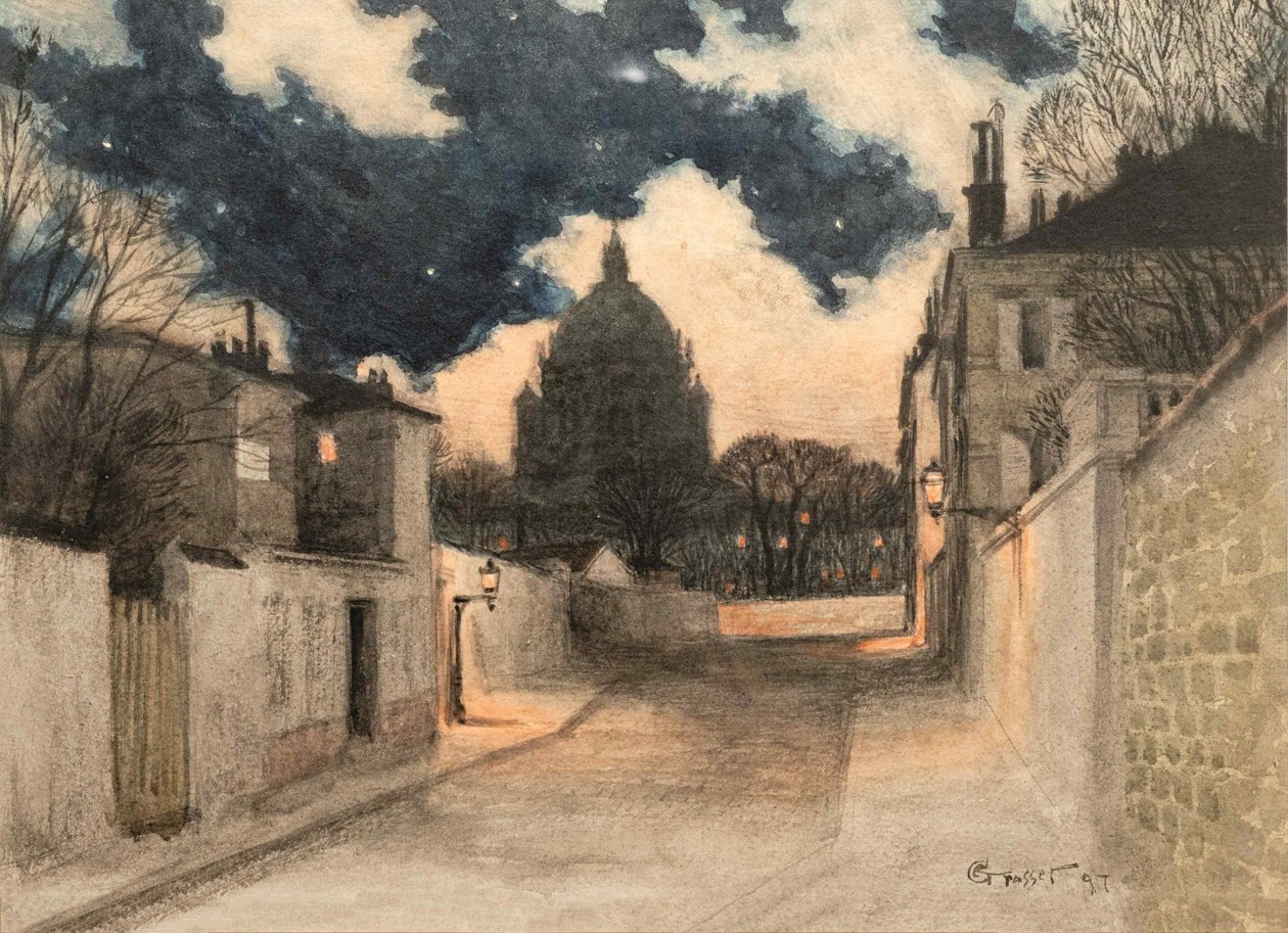 Gwiaździsta noc nad Montmartre, 1897. autorstwa Eugene Grasset