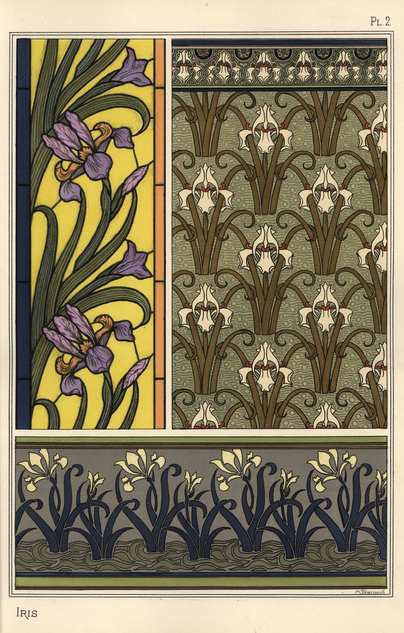 Tęczówka w różnych wzorach autorstwa Eugene Grasset