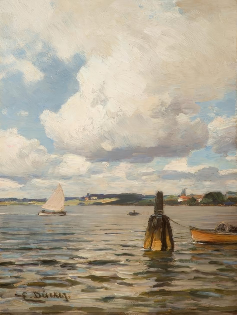 E. Dücker, letni dzień nad wodą autorstwa Eugene Gustav Dücker
