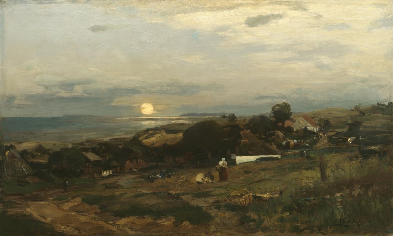 E. Dücker, zachód słońca autorstwa Eugene Gustav Dücker