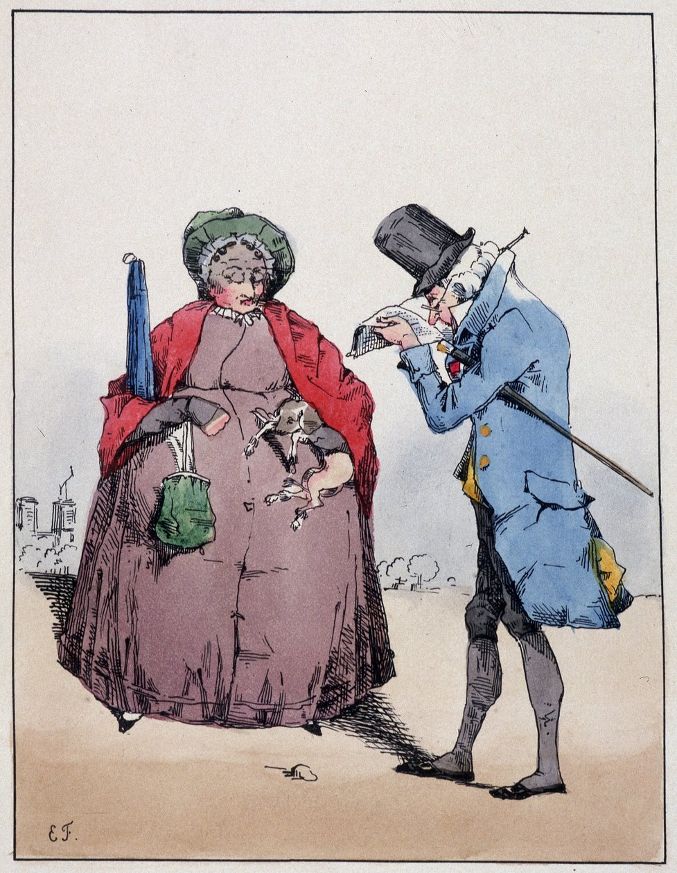 Couple de bourgeois, Jardin du Luxembourg - w „” Souvenirs d