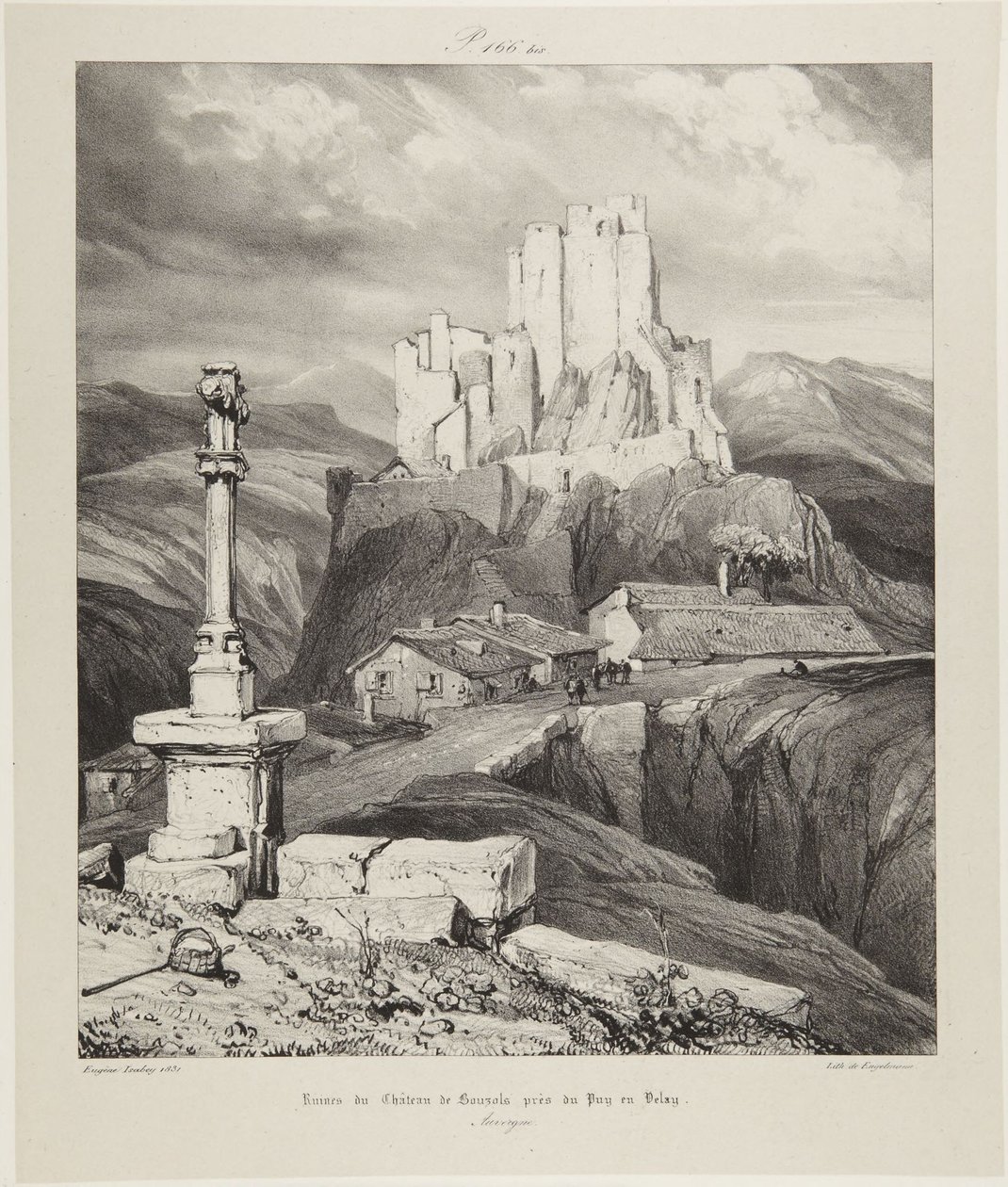 Zamek w Bouzals autorstwa Eugene Isabey