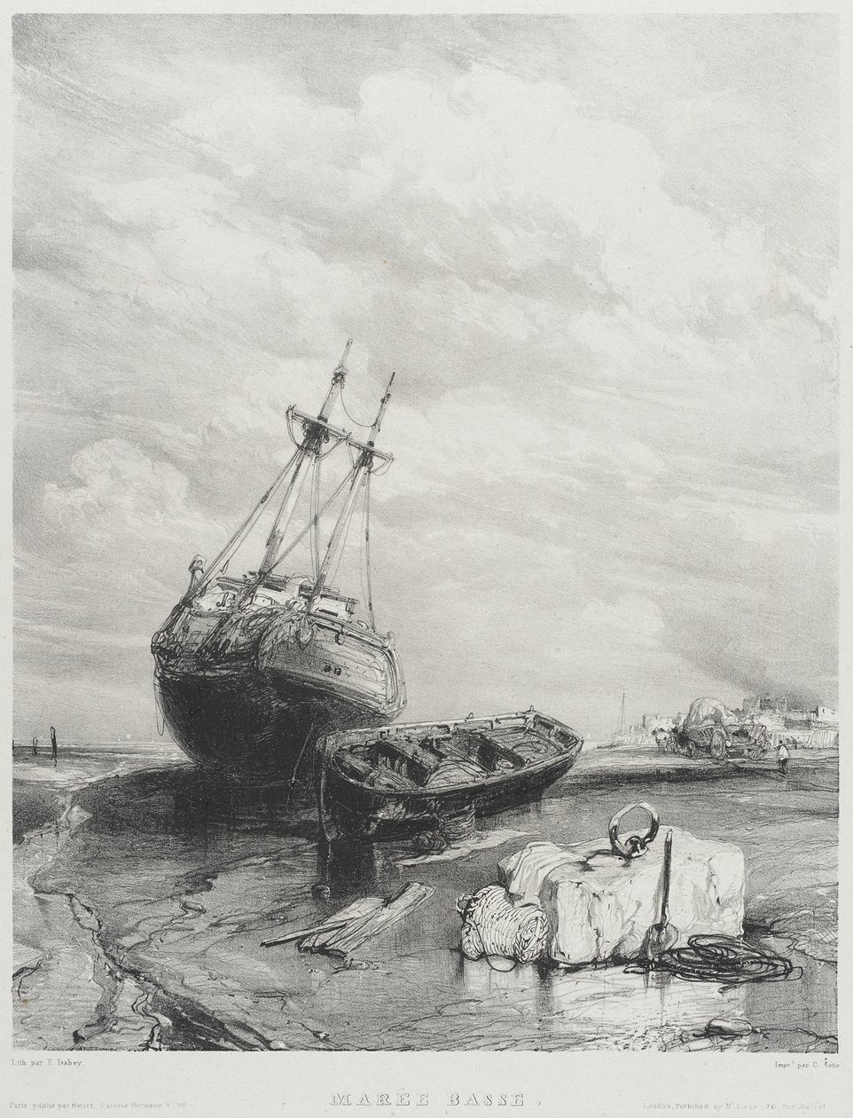 Odpływ autorstwa Eugene Isabey