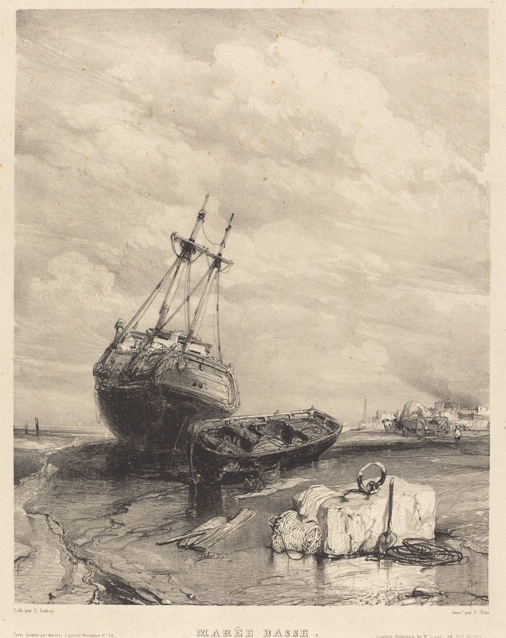 Odpływ autorstwa Eugene Isabey