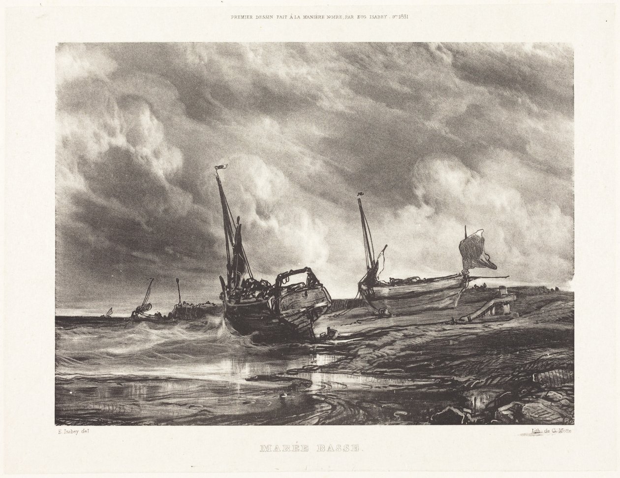 Odpływ (Low Tide) autorstwa Eugene Isabey