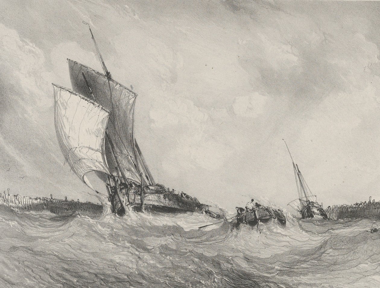 Powrót do portu, 1833. autorstwa Eugene Isabey