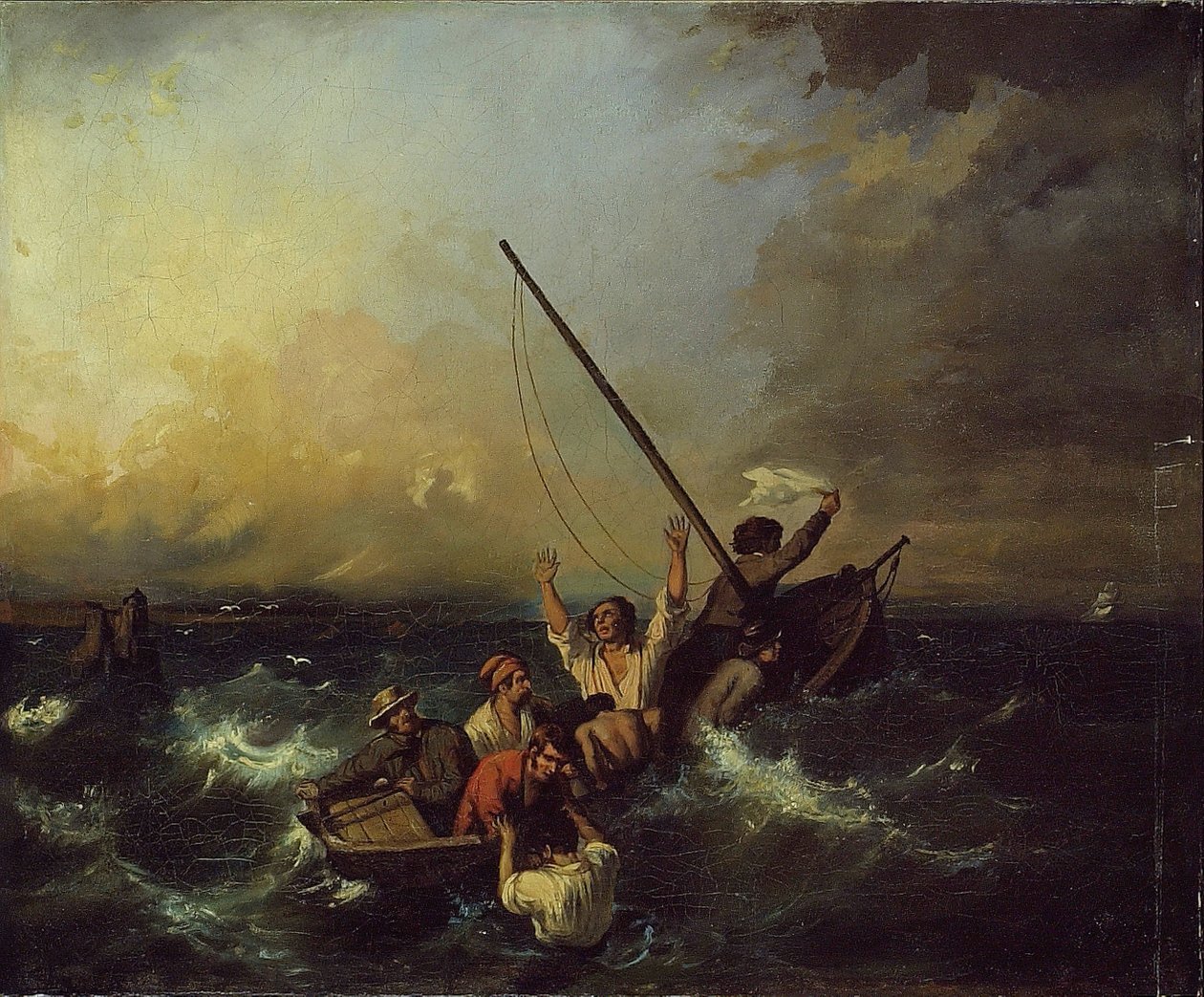 Wrak statku, XIX wiek. autorstwa Eugene Isabey