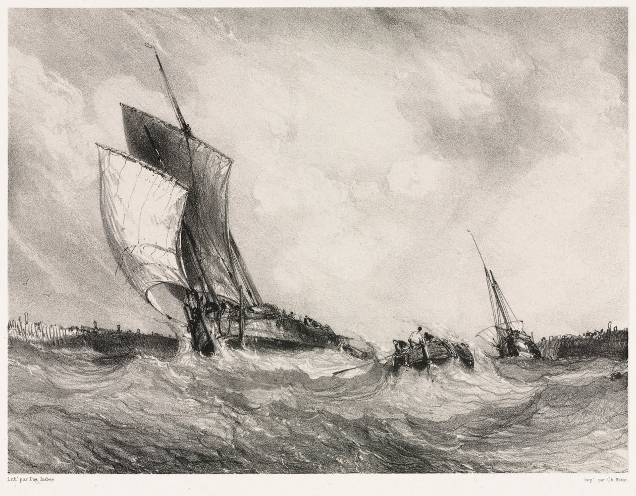 Six Marines: Powrót do Portu, 1833. autorstwa Eugene Isabey