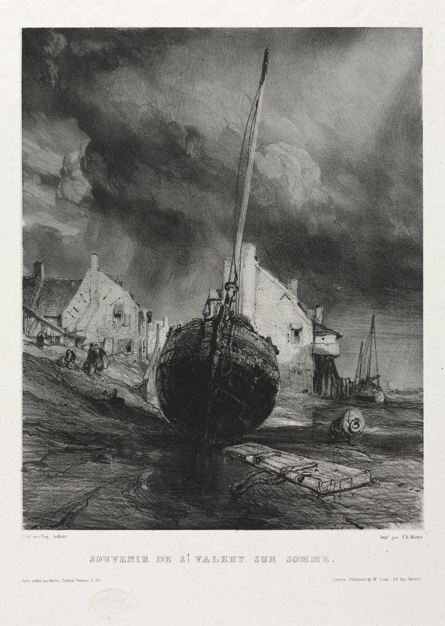 Sześciu Marines: Pamiątka Saint Valéry-sur-Somme autorstwa Eugene Isabey