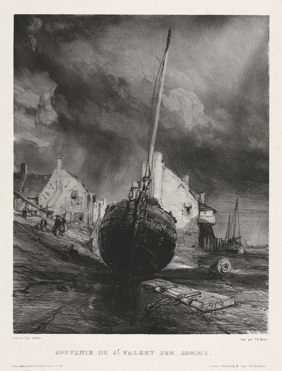 Six Marines: Pamiątka z Saint Valéry sur Somme autorstwa Eugene Isabey