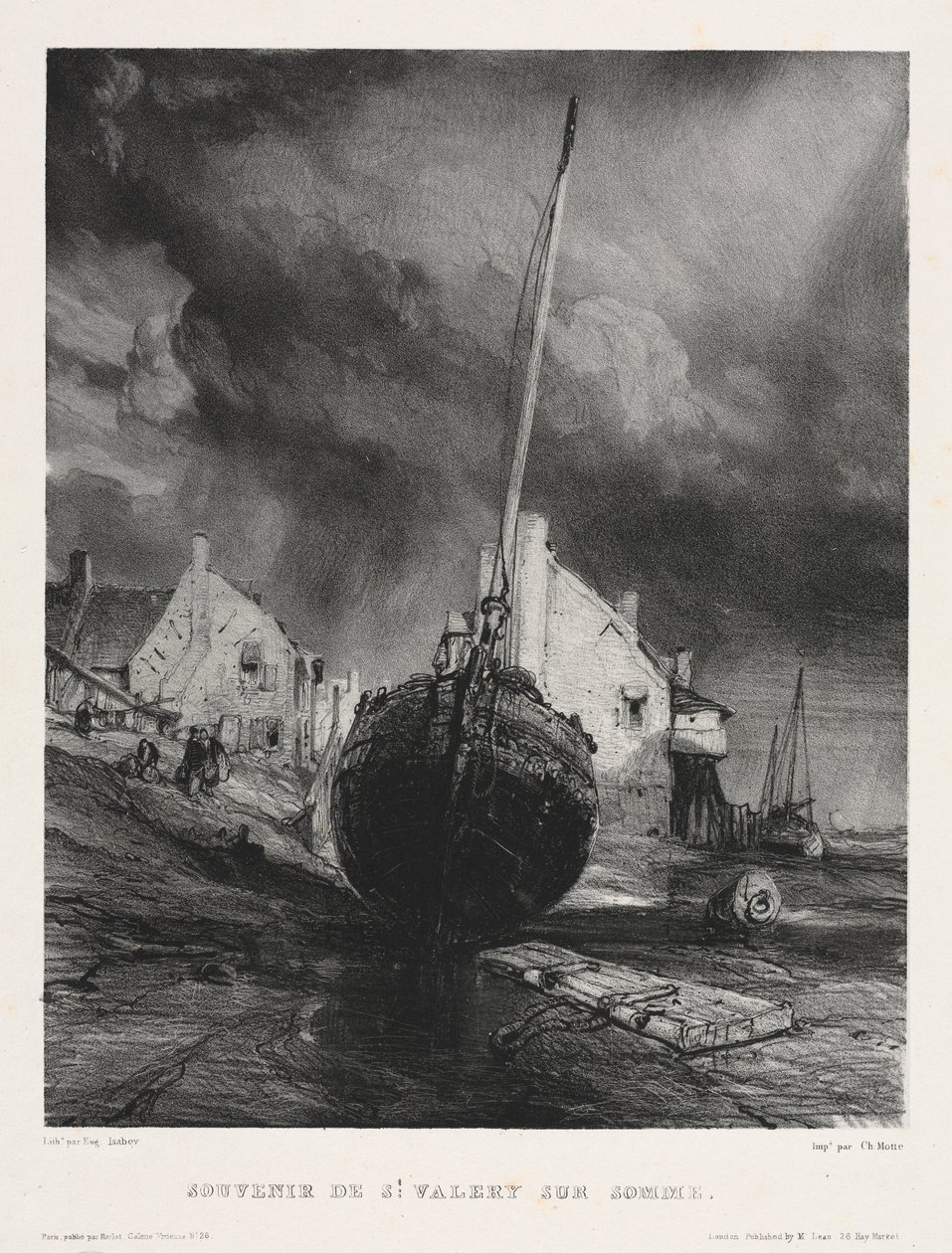 Six Marines: Pamiątka z Saint Valéry sur Somme autorstwa Eugene Isabey