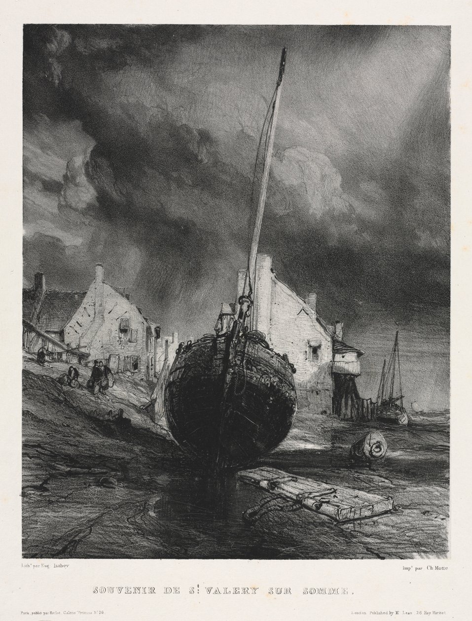 Six Marines: Pamiątka z Saint Valéry sur Somme, 1833. autorstwa Eugene Isabey