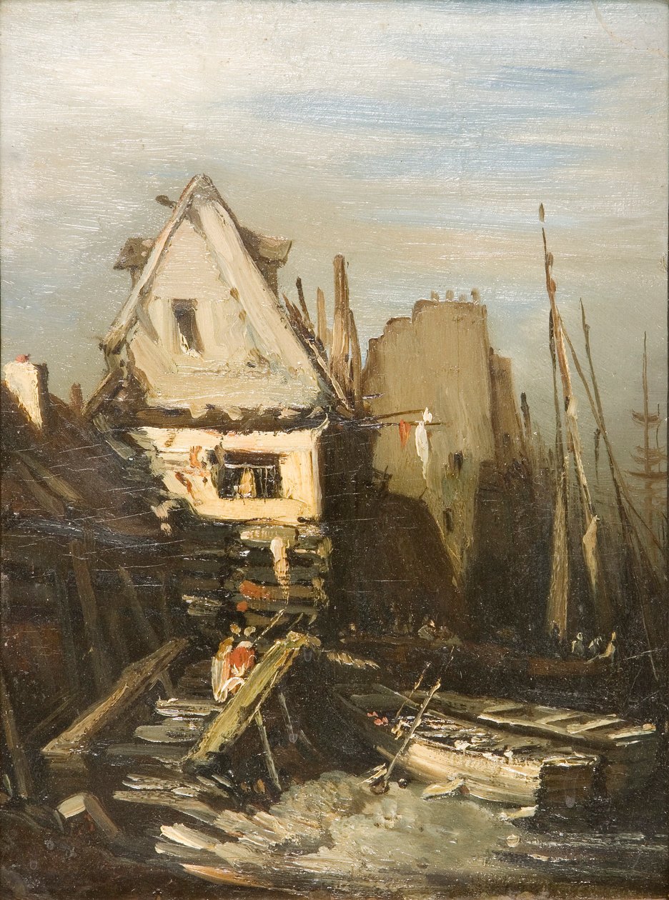 „Port normański”, 1823-1886 autorstwa Eugene Isabey