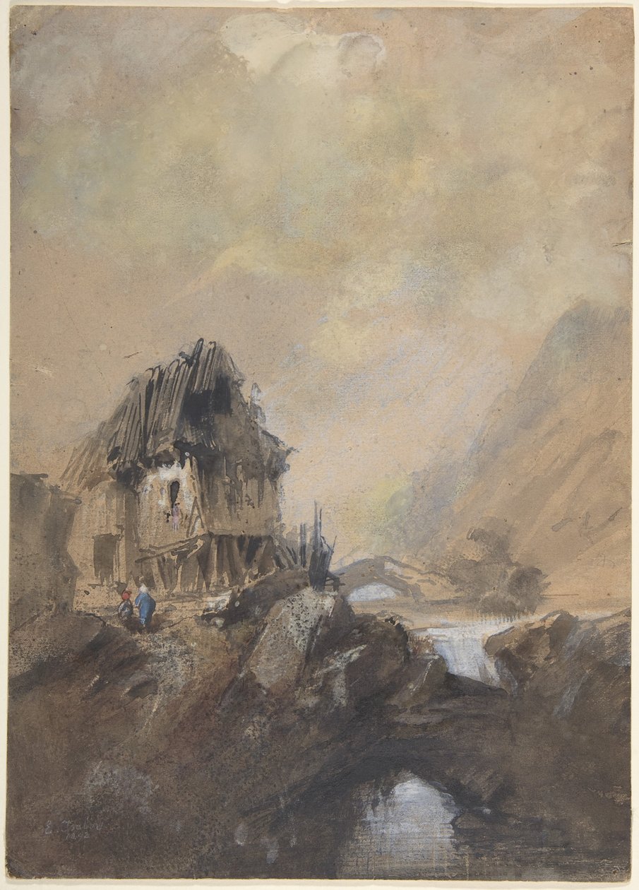 Wioska w Dieppe autorstwa Eugene Isabey