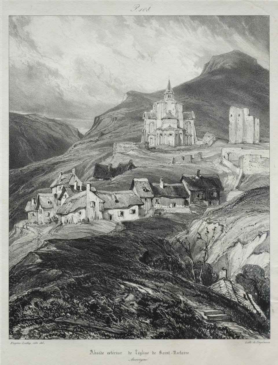 Malownicze i romantyczne podróże po antycznej Francji, Owernia..., 1831. autorstwa Eugene Isabey