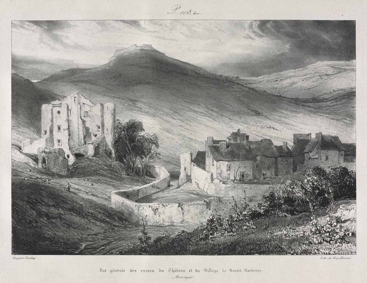 Malownicze i romantyczne podróże po antycznej Francji, Owernia..., 1831. autorstwa Eugene Isabey