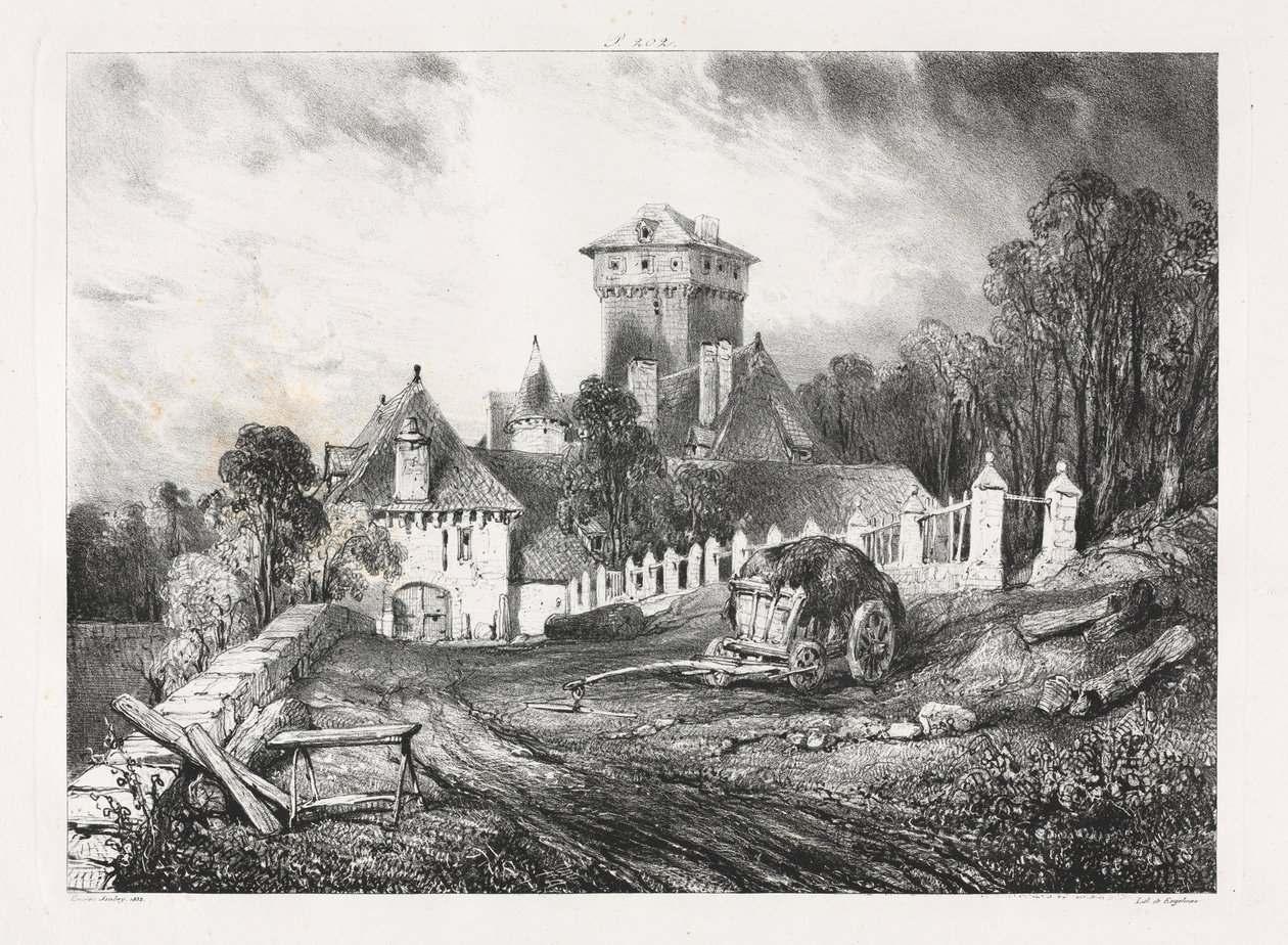 Malownicze i romantyczne podróże po starożytnej Francji, Owernia..., 1832. autorstwa Eugene Isabey