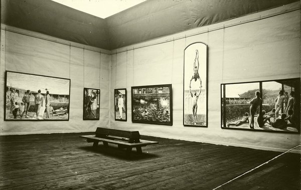Wystawa Eugene Jansson (zdjęcie czarno-białe) autorstwa Eugène Jansson