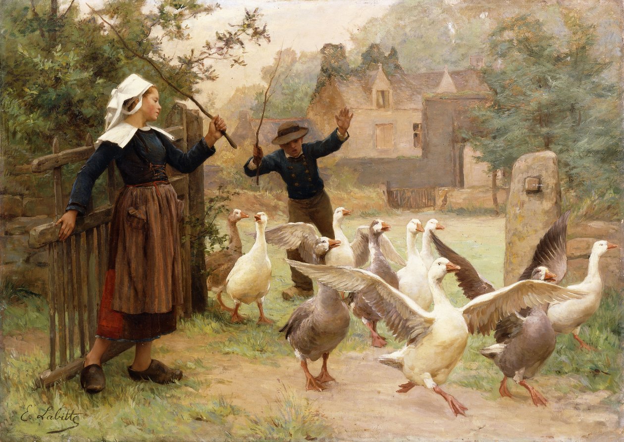 Prowadzenie Gaggle autorstwa Eugene Leon Labitte