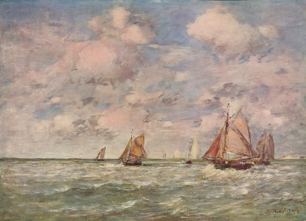 Pejzaż morski, ok. 1850 autorstwa Eugene Louis Boudin