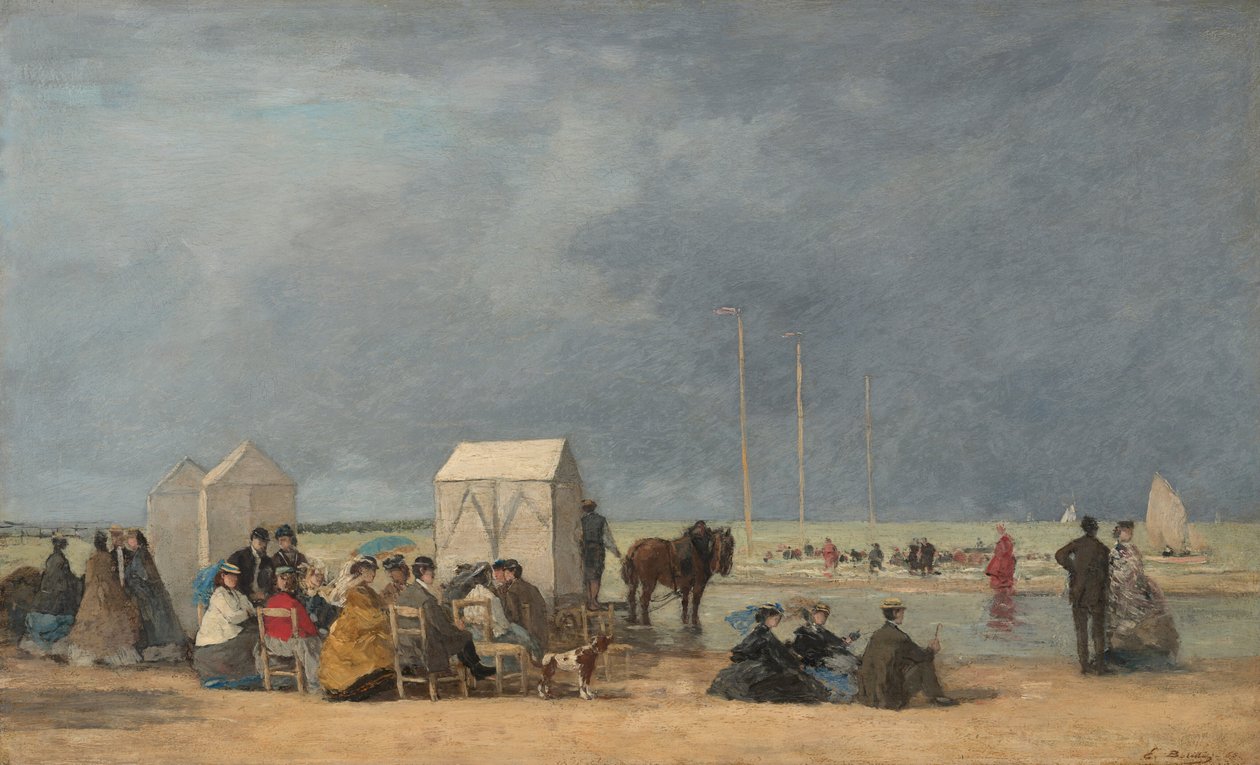 Czas na kąpiel w Deauville autorstwa Eugene Louis Boudin