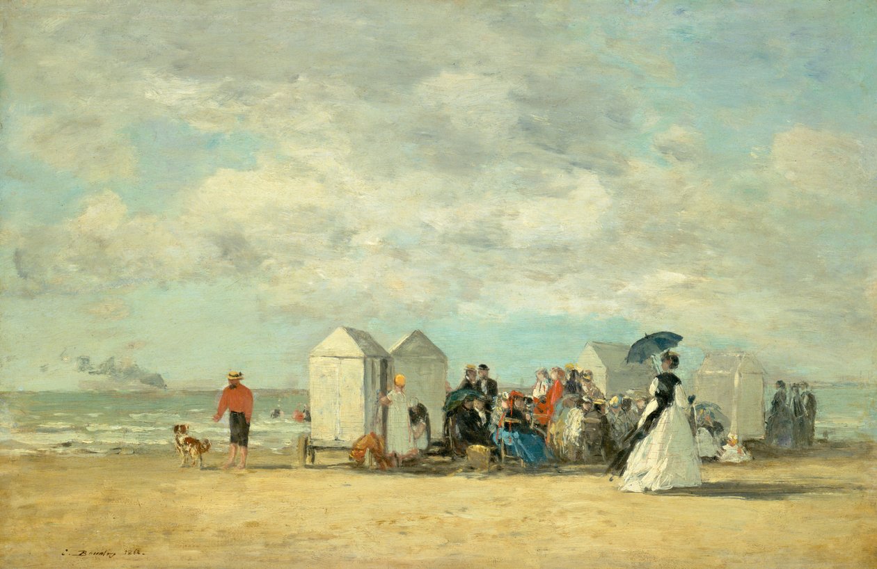 Scena na plaży autorstwa Eugene Louis Boudin