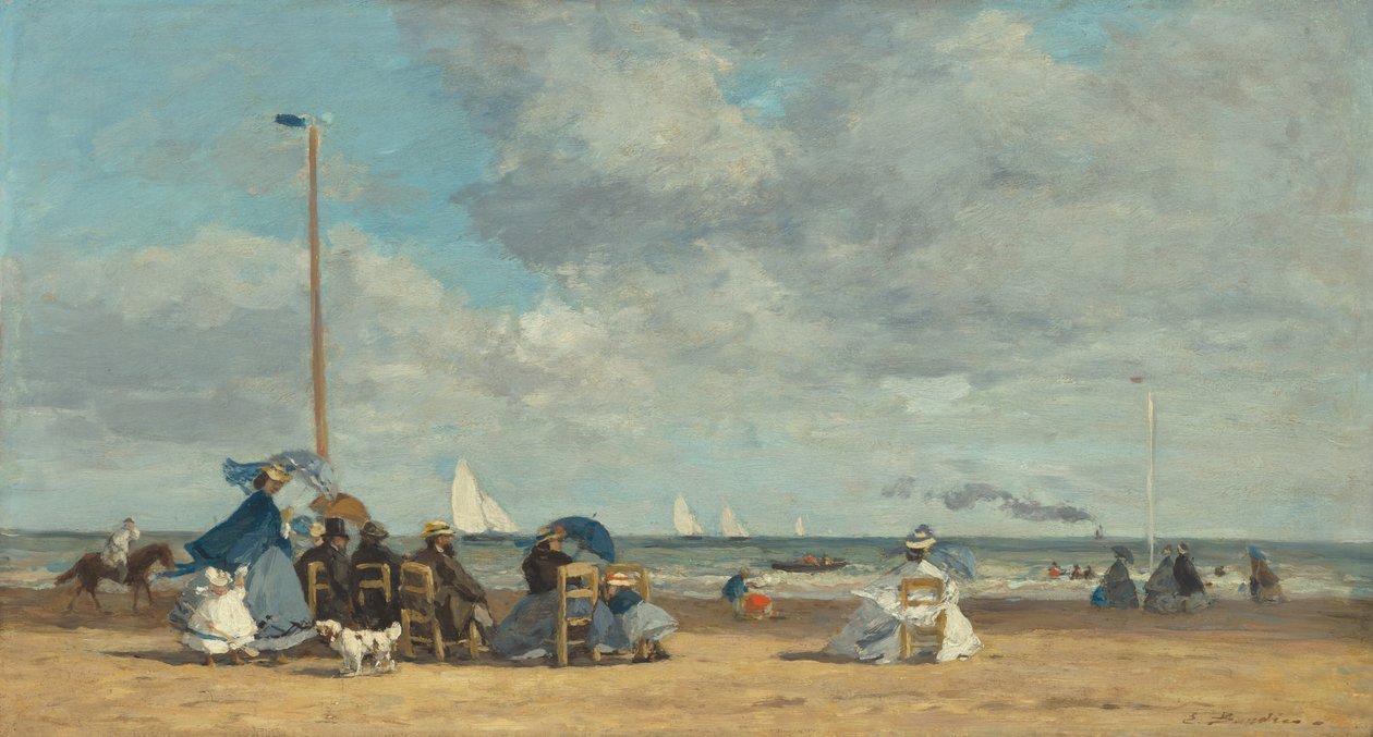 Plaża w Trouville, 18641865. autorstwa Eugene Louis Boudin