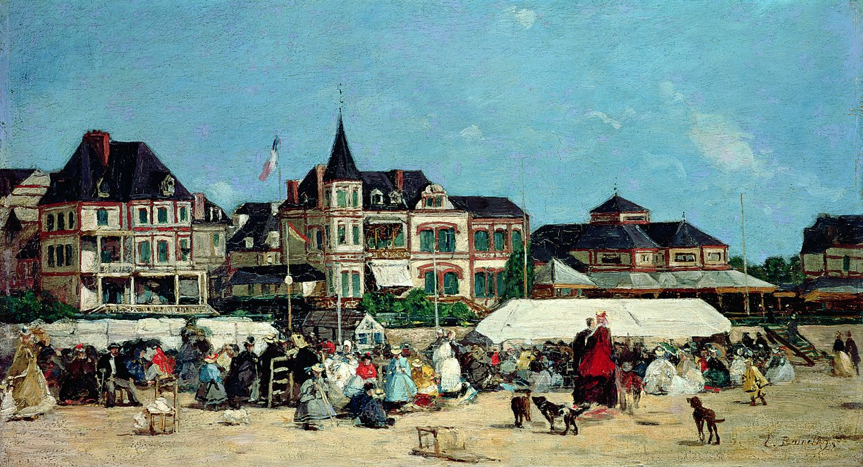 Kasyno w Trouville autorstwa Eugene Louis Boudin