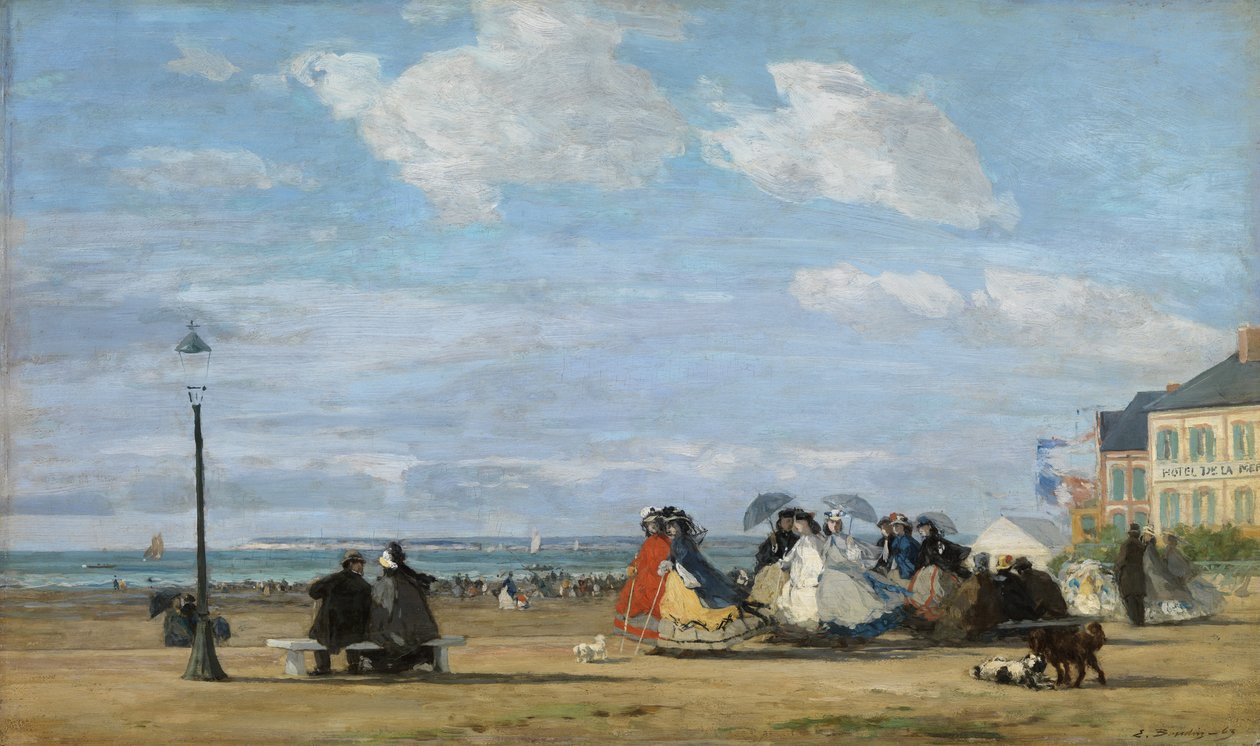 Cesarzowa Eugenia (1826-1920) w Trouville autorstwa Eugene Louis Boudin