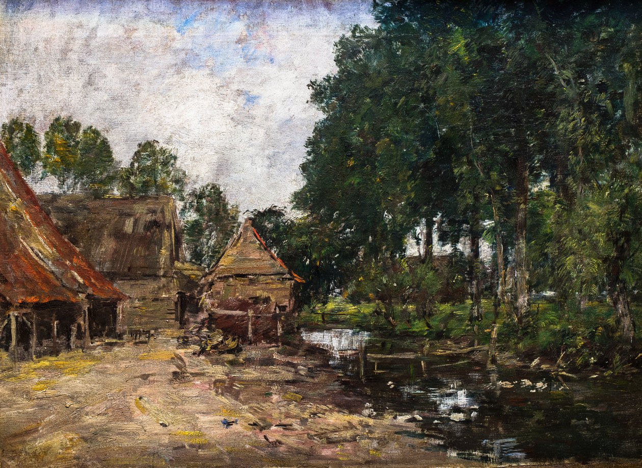 Podwórze autorstwa Eugene Louis Boudin