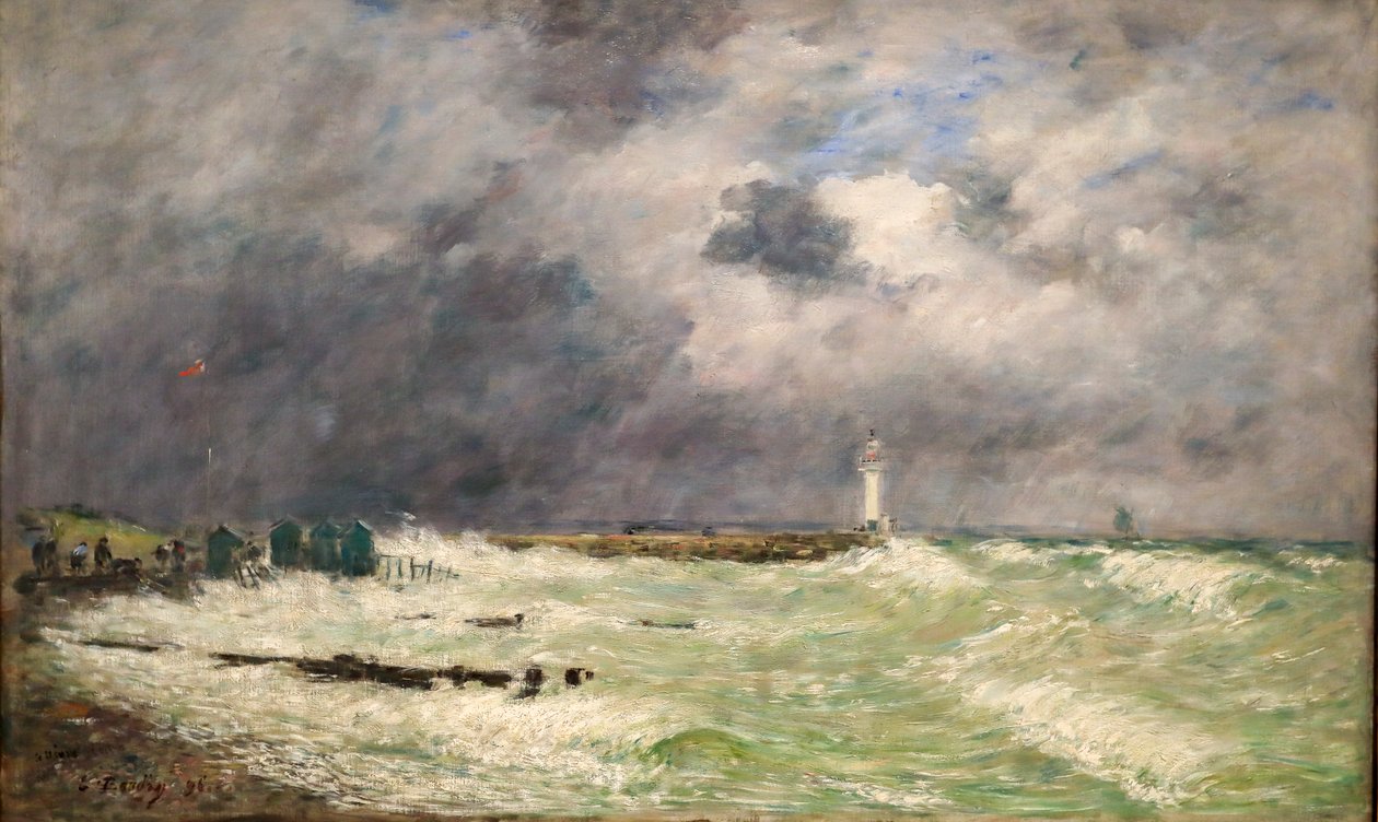 Podmuch wiatru we Frascati, Le Havre autorstwa Eugene Louis Boudin