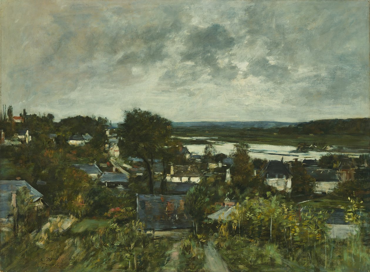La Touques niedaleko Deauville, 1883. autorstwa Eugene Louis Boudin