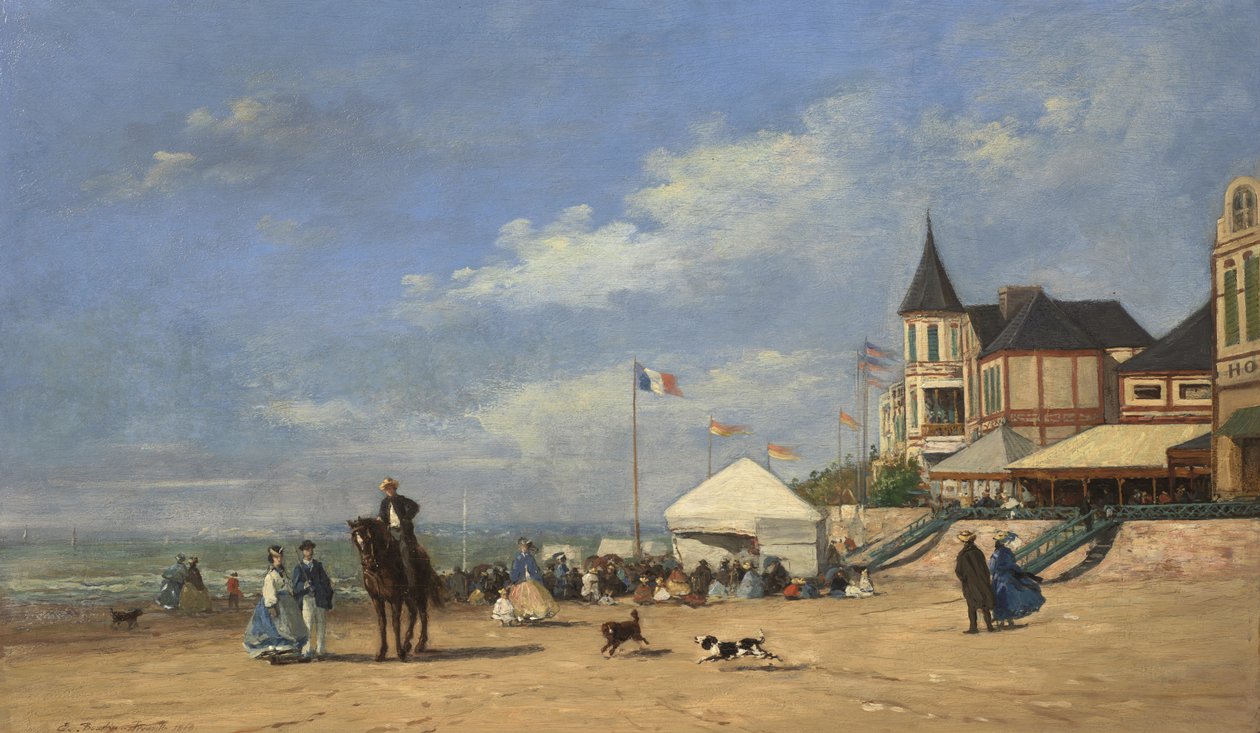 Plaża Trouville autorstwa Eugene Louis Boudin