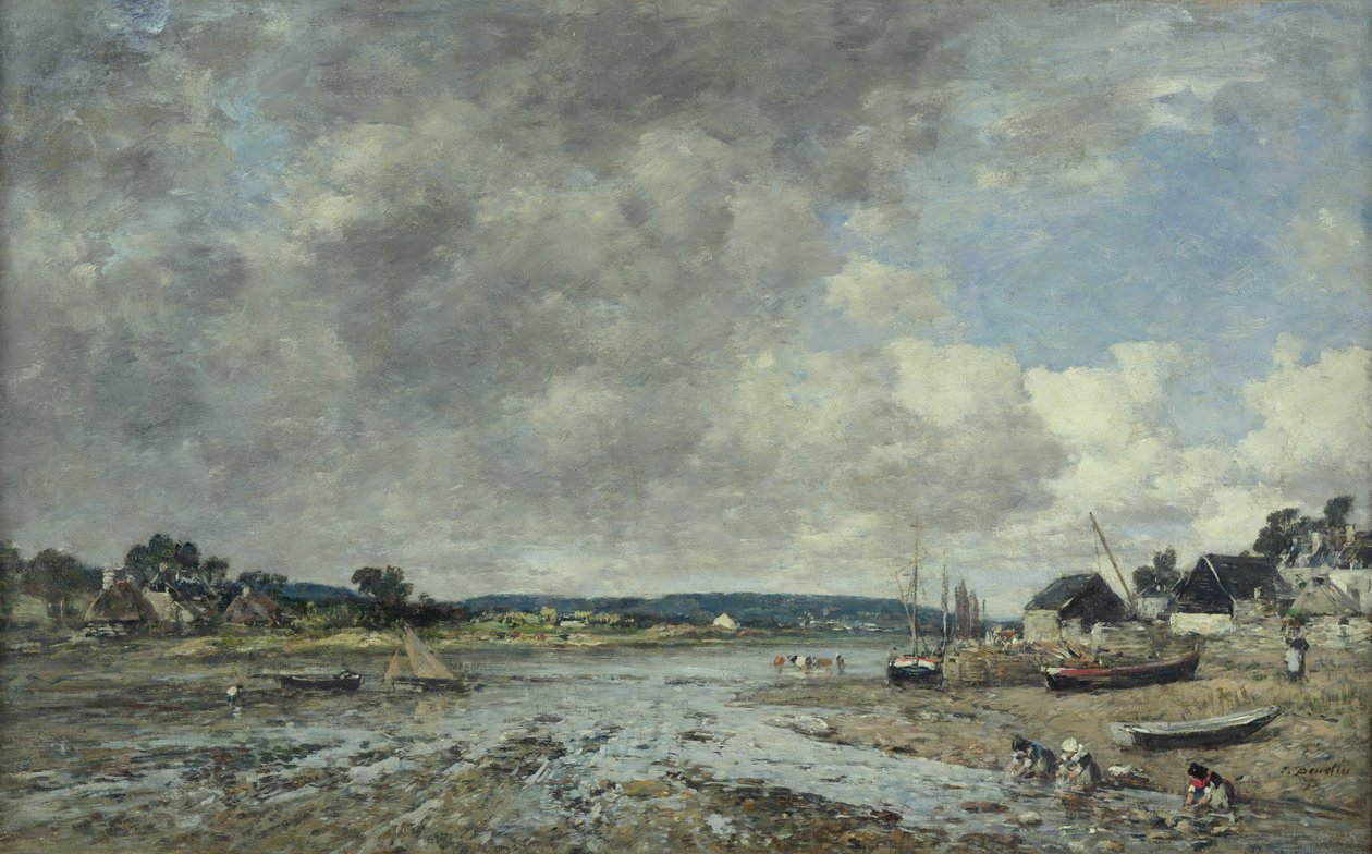 Krajobraz z praczkami, 1873 autorstwa Eugene Louis Boudin