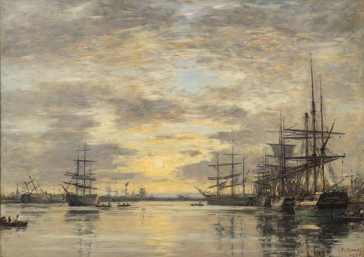 Basen Eure w Le Havre autorstwa Eugene Louis Boudin