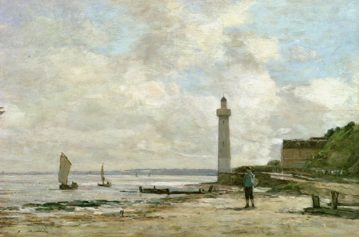 Latarnia morska w Honfleur, 1864-66 autorstwa Eugene Louis Boudin