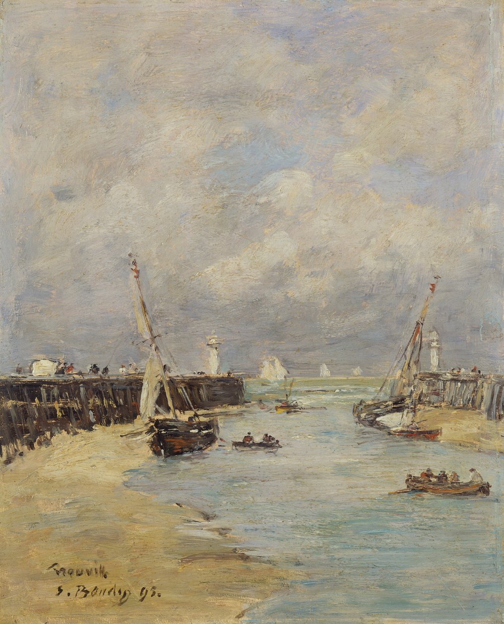 Odpływ w Trouville, 1895 autorstwa Eugene Louis Boudin