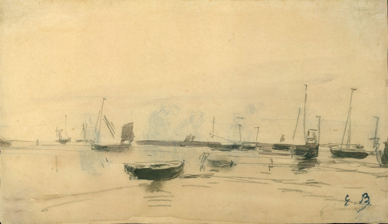 Scena morska prosto, 1870-85. autorstwa Eugene Louis Boudin