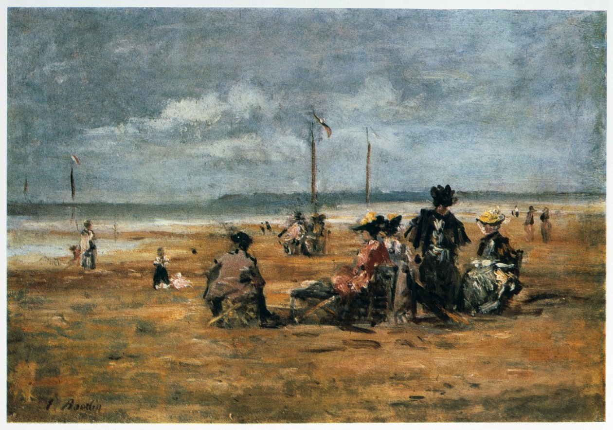 Na plaży, 1880 autorstwa Eugene Louis Boudin
