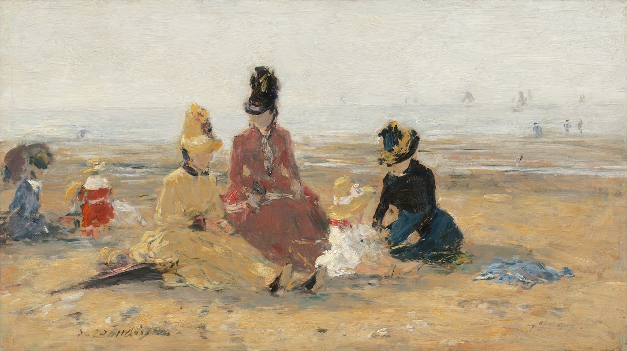 Na plaży, Trouville, 1887. autorstwa Eugene Louis Boudin