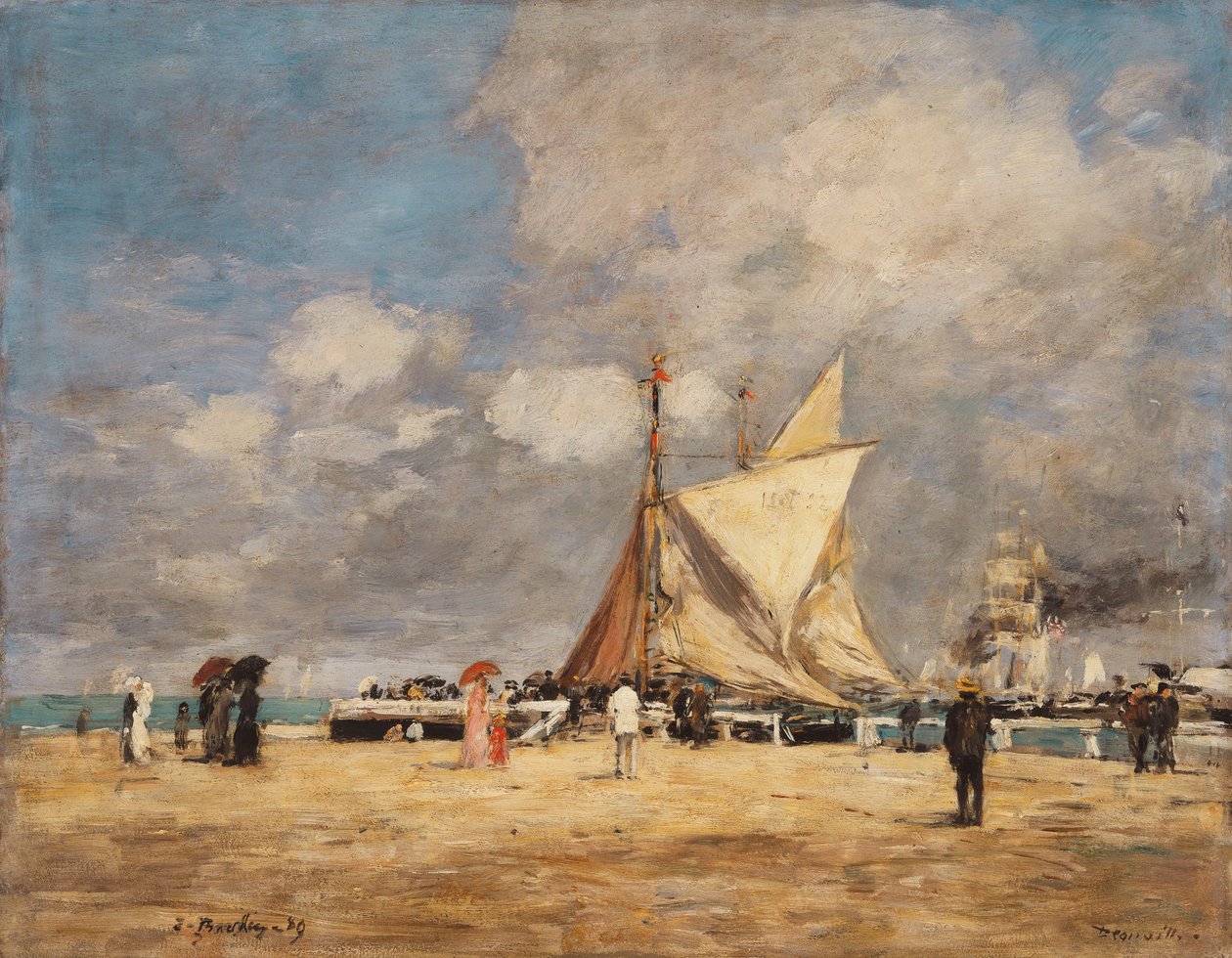 Na molo, Deauville, 1889 autorstwa Eugene Louis Boudin