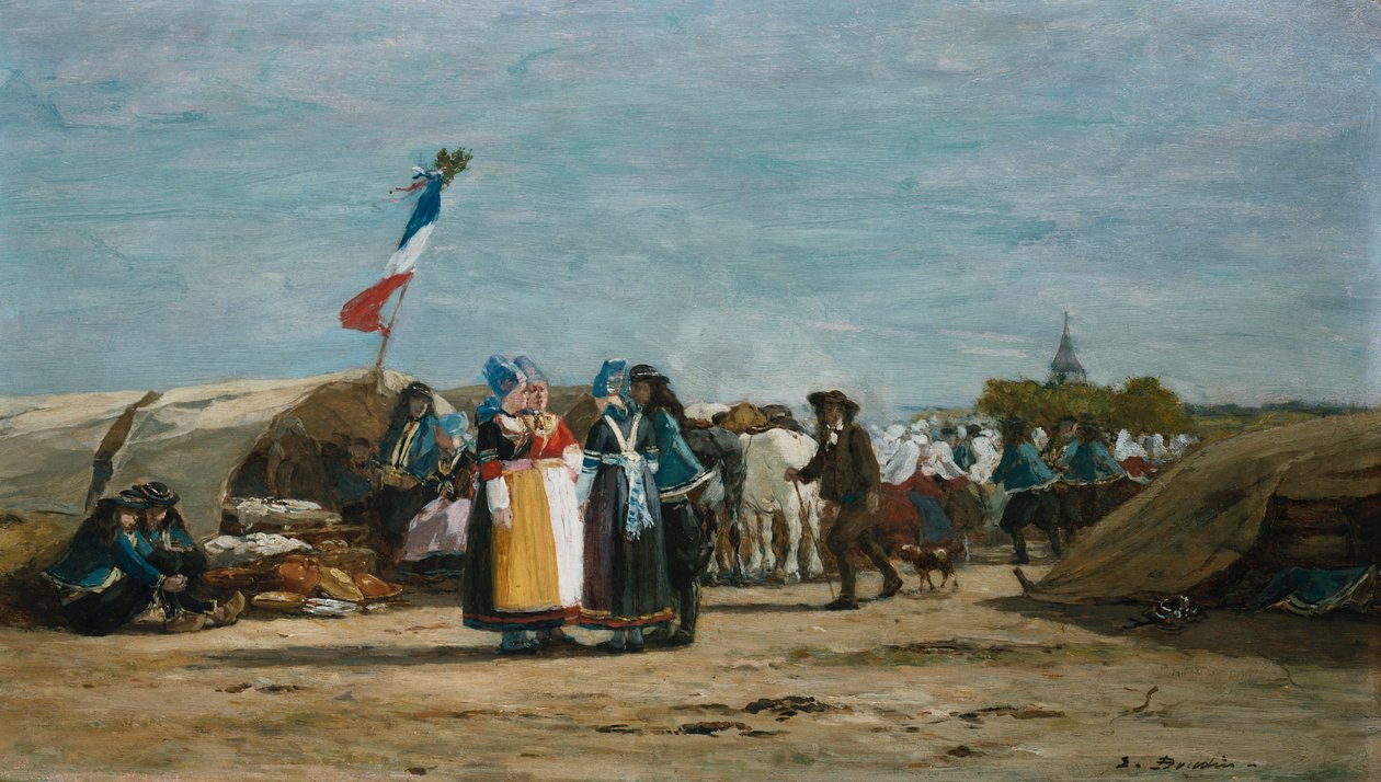 Pielgrzymka w Finistere, Bretania autorstwa Eugene Louis Boudin