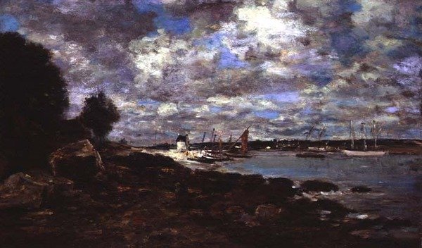 Plougastel-Daoulas (olej na płótnie) autorstwa Eugene Louis Boudin