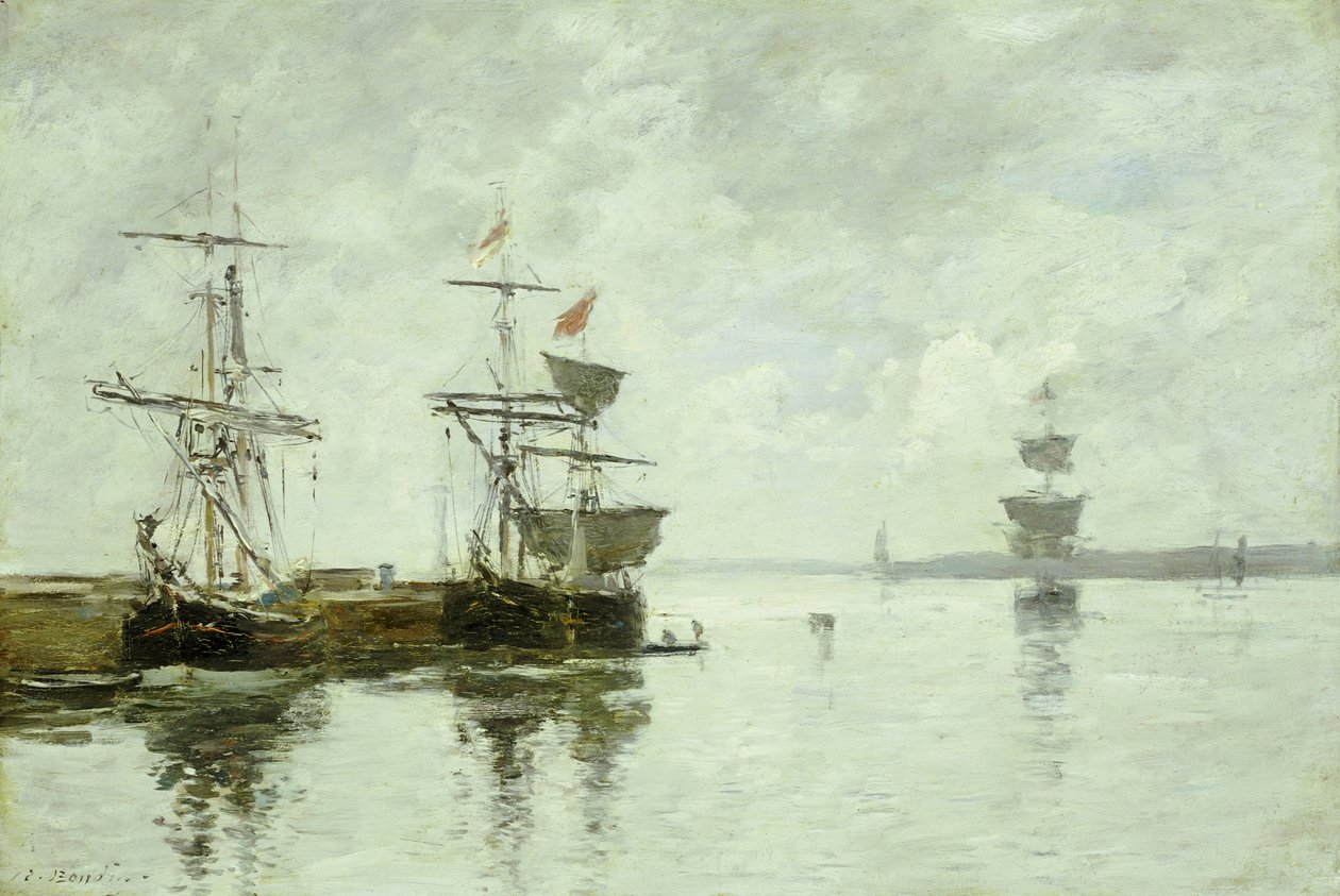 Scena portowa, ok.1880 autorstwa Eugene Louis Boudin