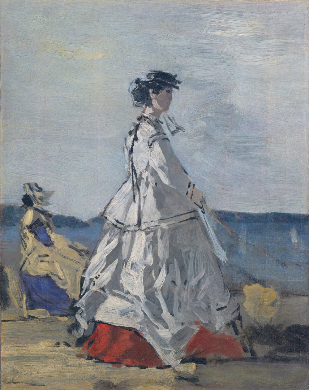 Księżniczka Pauline Metternich 1836-1921 na plaży, ca. 1865-67. autorstwa Eugene Louis Boudin