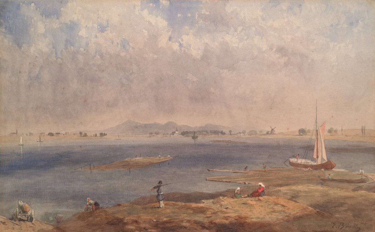 Pejzaż morski w Bretanii autorstwa Eugene Louis Boudin